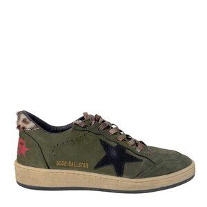 Golden Goose Ball Star Sneakers in Army Green 38